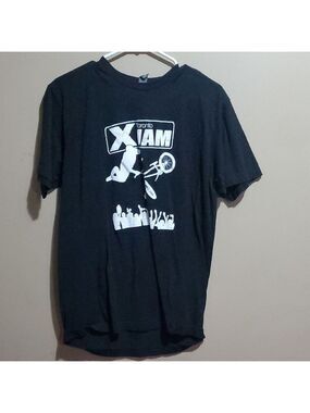 M&O Knits Black Graphic T-Shirt Size Large